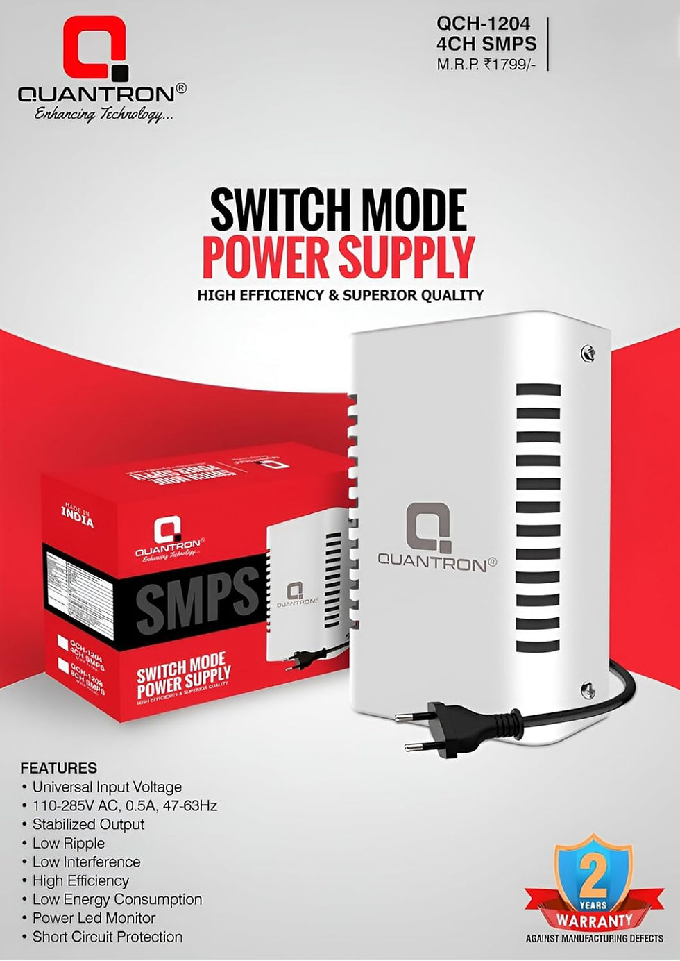 Thumbnail: Quartron CCTV Power Supply 4 Ch