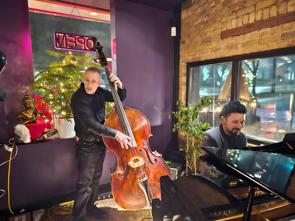 Facundo Max Plaza on piano and Michael Case on bass 
