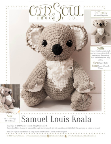 Samuel Louis Koala | Old Soul Crochet Co