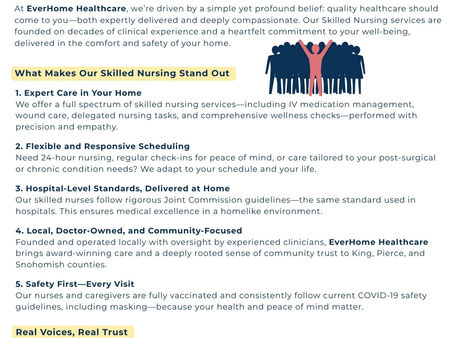 Skilled Nursing: Exceptional Care, Brought to Your Doorstep