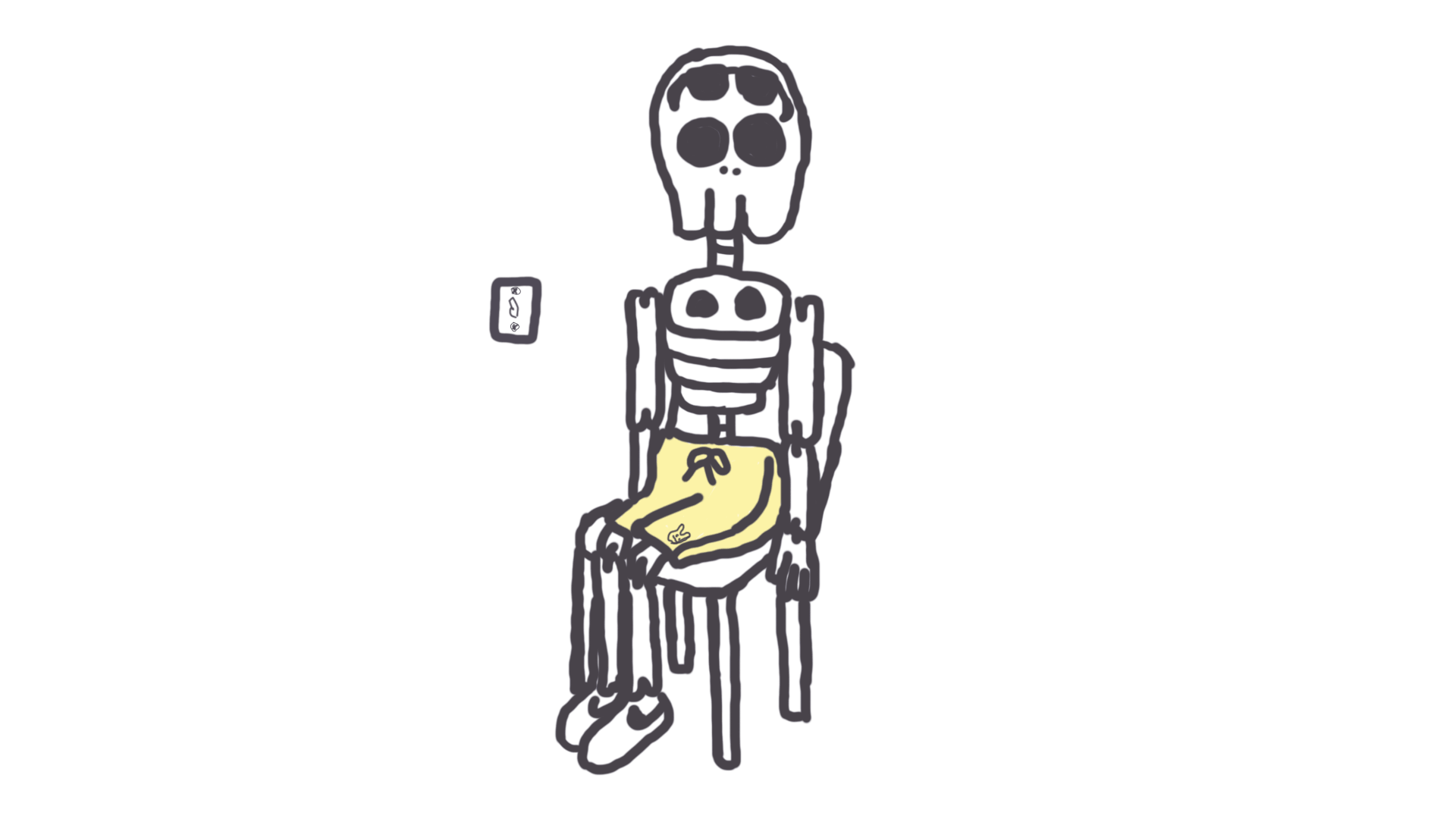 skeleton chair only .gif