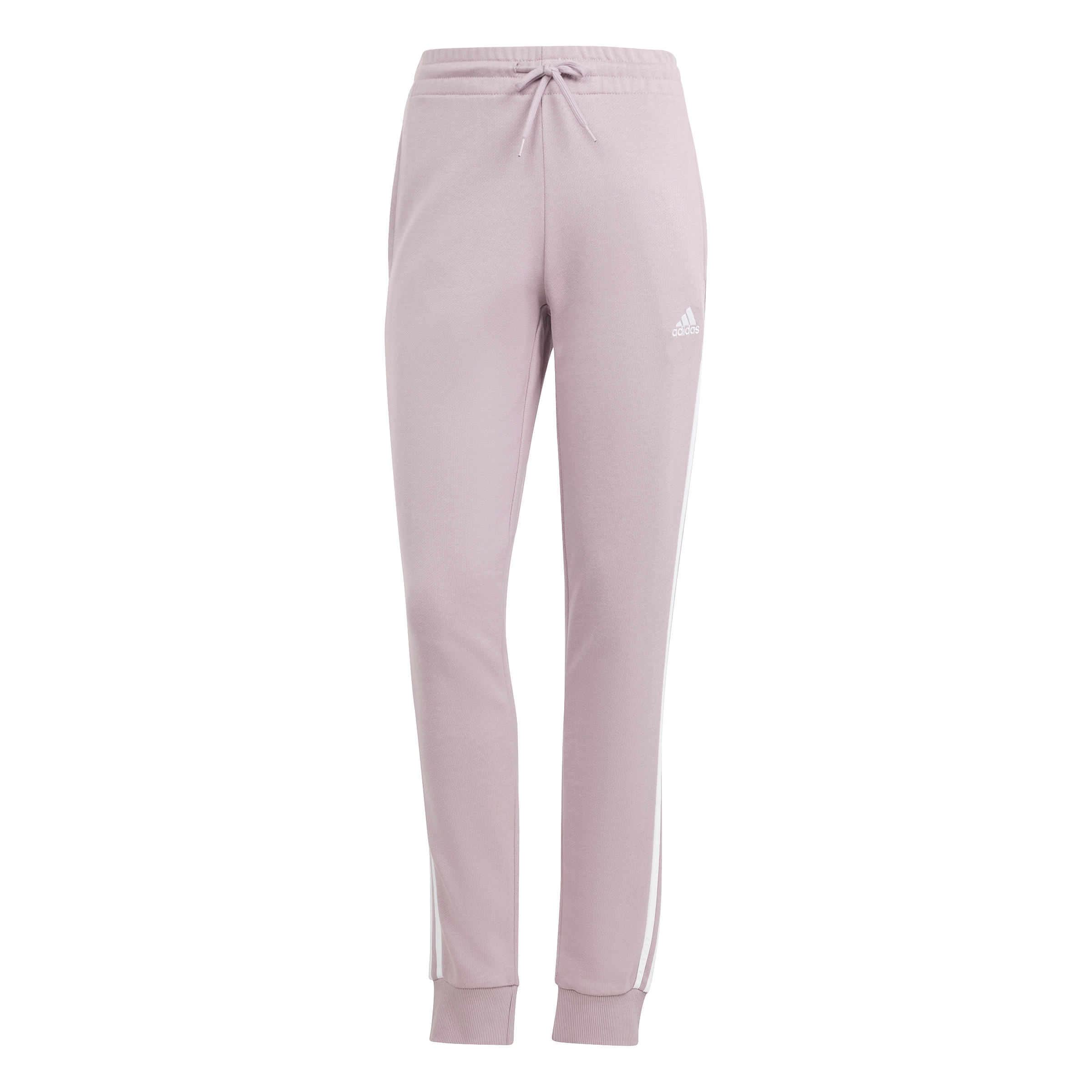 PANTALONI DONNA ADIDAS 3 STRISCE COTONE CON POLSINO