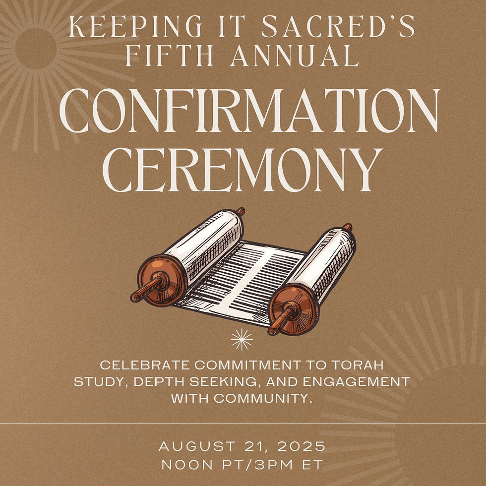 Keeping It Sacred’s Fifth Annual Confirmation Ceremony