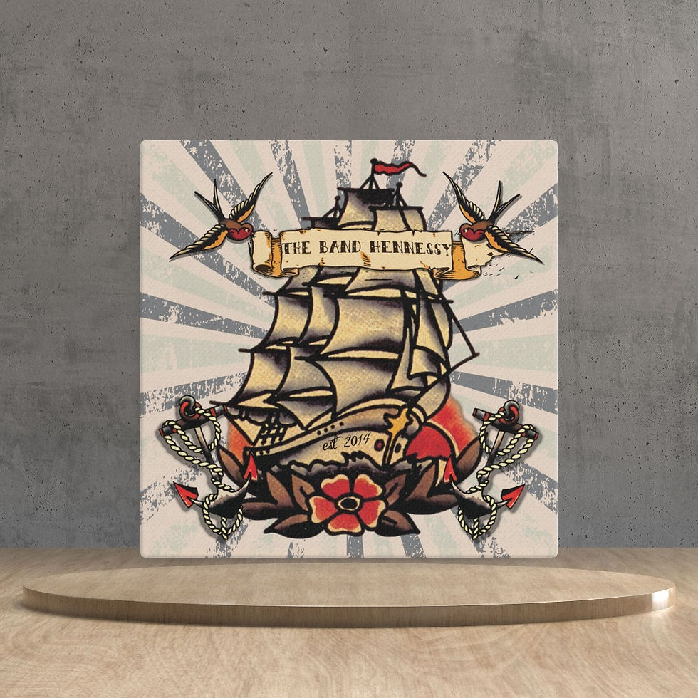 THE BAND HENNESSY WALL ART CANVAS SAILOR TRADITIONAL TATTOO