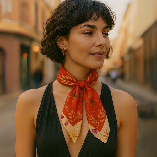 Silk Tomato Scarves | Abby Sloan