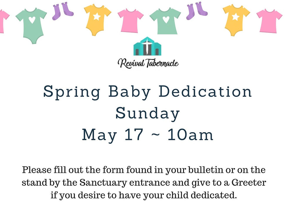 Spring Baby Dedication