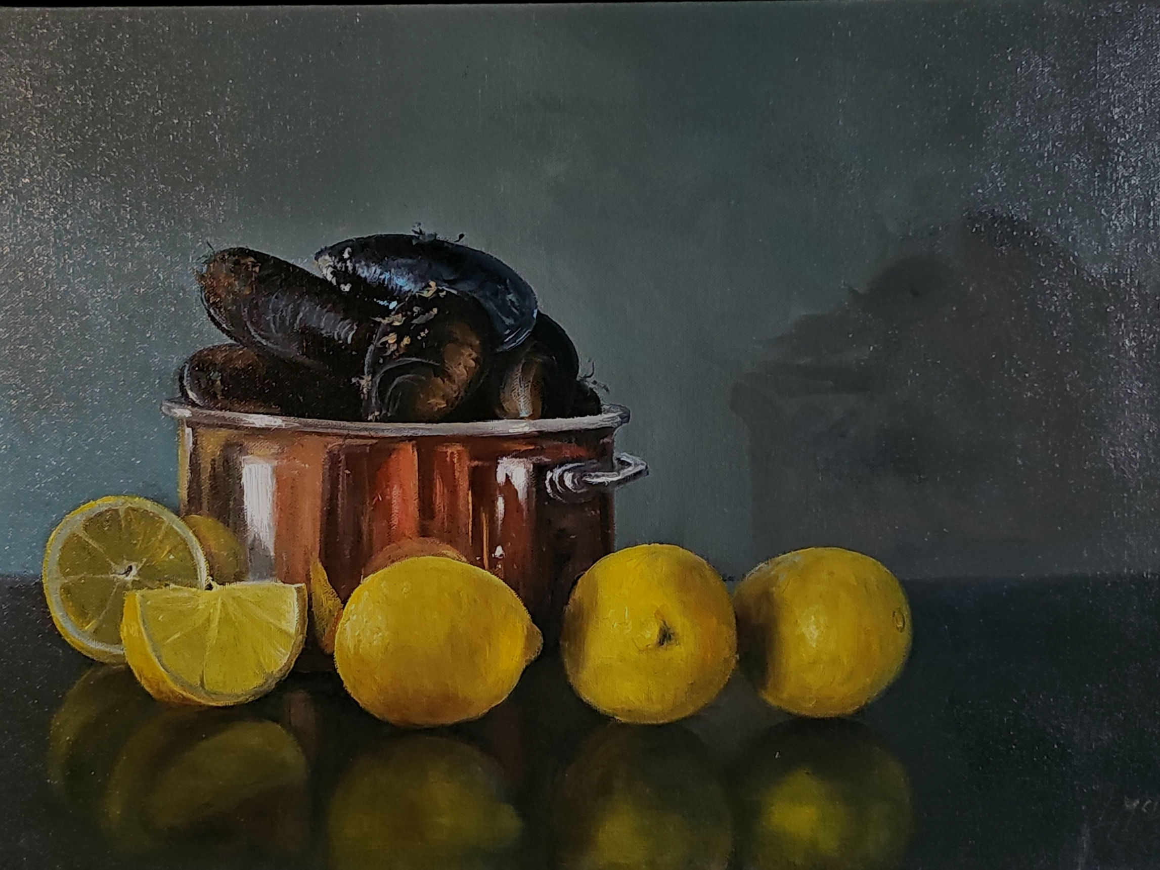 Mussels & Lemons 45x65cn