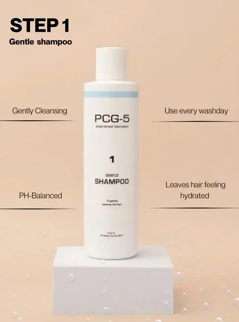 PCG-5 Gentle Shampoo, perfect voor het dagelijks reinigen en verzorgen van je haar met milde ingrediënten.