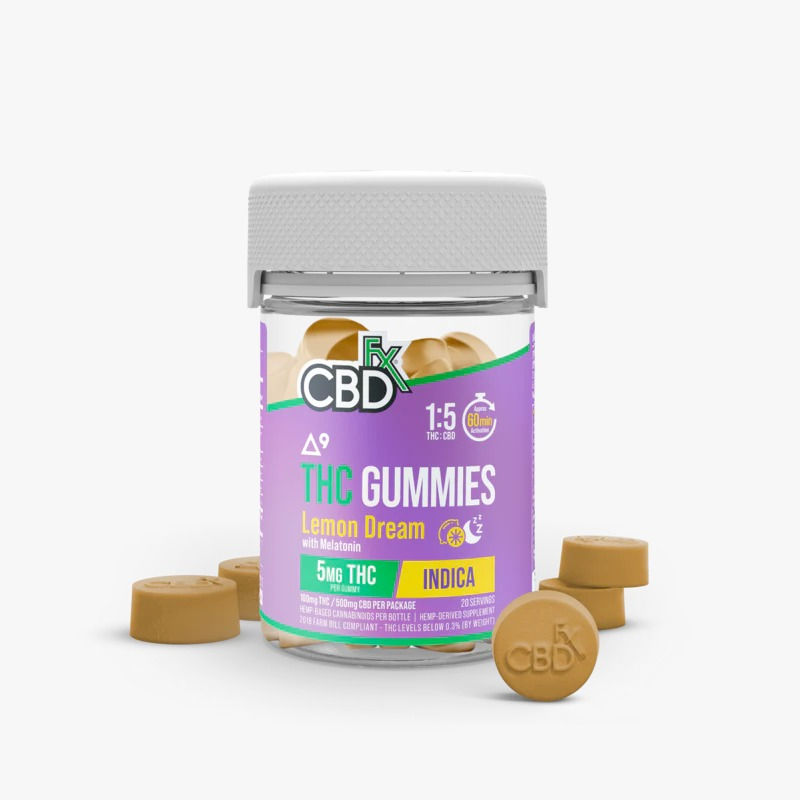 CBDFx Delta-9 THC Gummies + CBD: Lemon Dream Indica