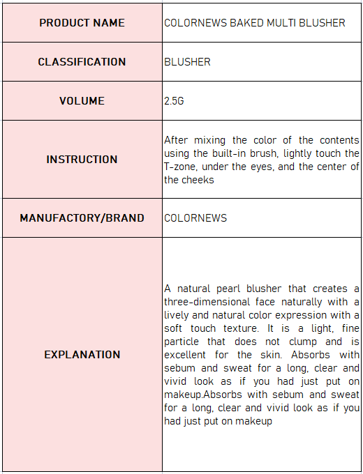Thumbnail: COLORNEWS BAKED MULTI BLUSHER