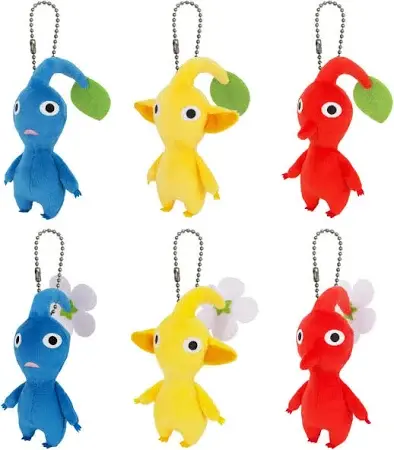 Sanei Pikmin Mascot Plush Keychains