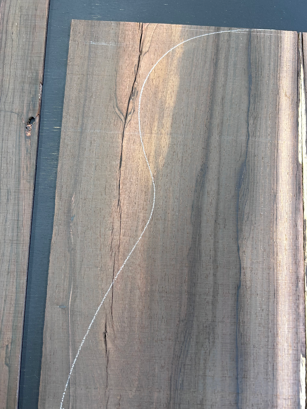 Thumbnail: Brazilian Rosewood back and sides SKU 422