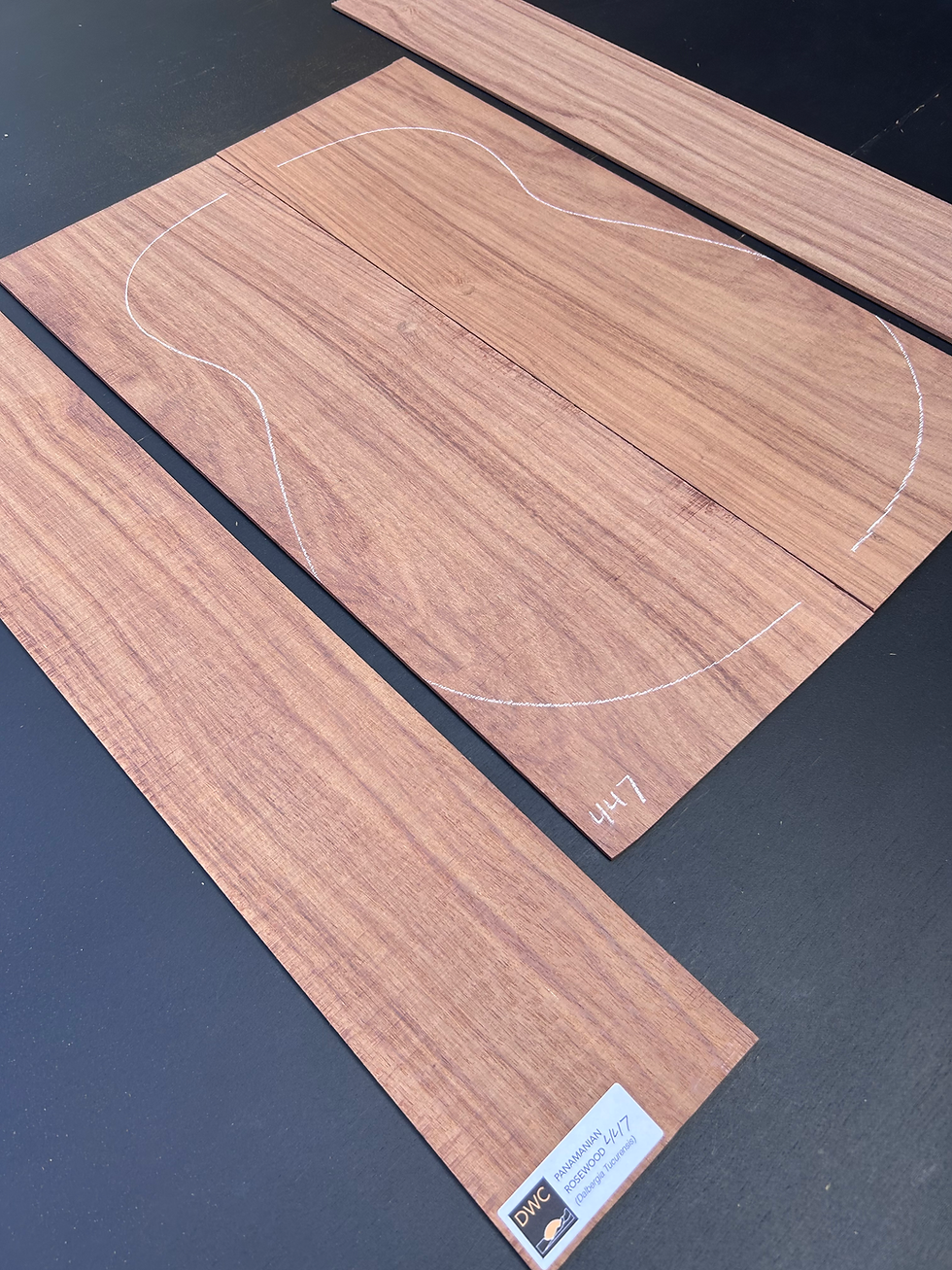 Thumbnail: Panamanian Rosewood back and sides SKU 447