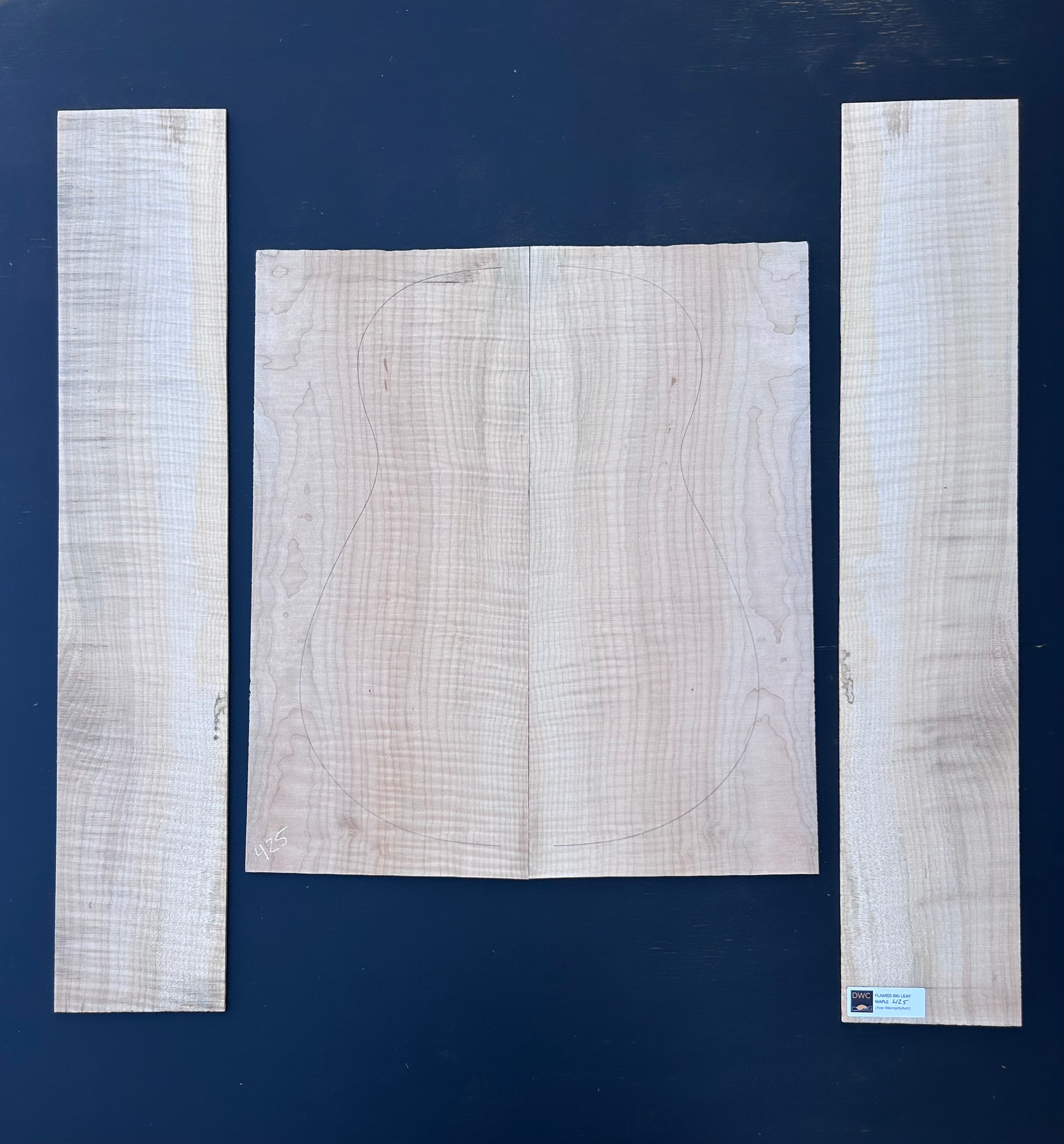 Big Leaf Flamed Maple back and sides SKU 425