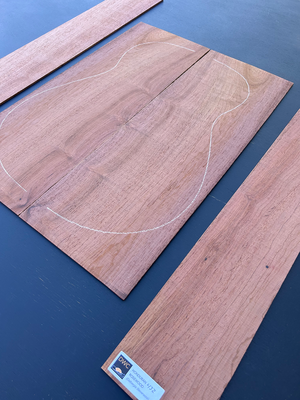 Thumbnail: Honduran Rosewood back and sides SKU 432