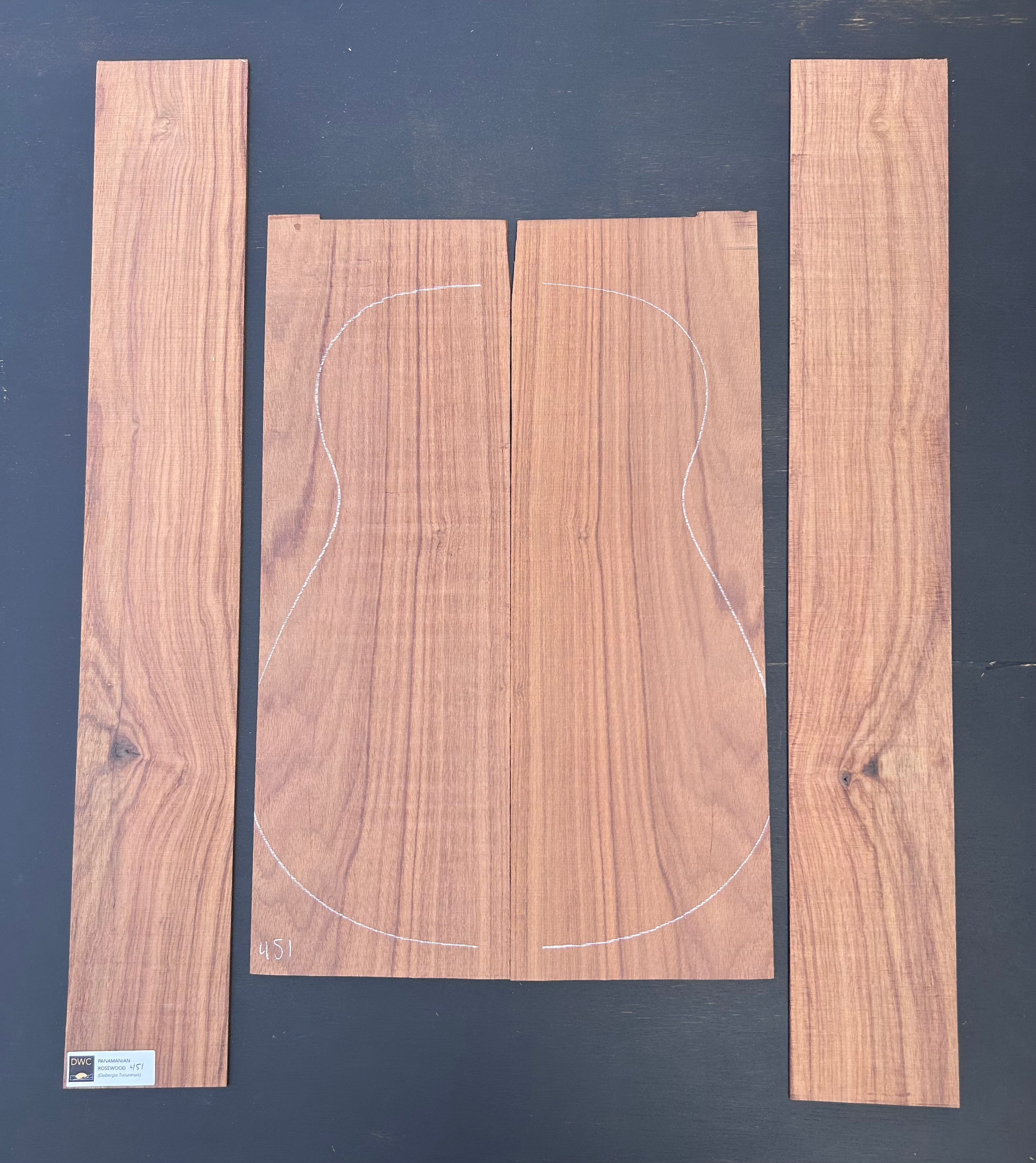 Panamanian Rosewood back and sides SKU 451
