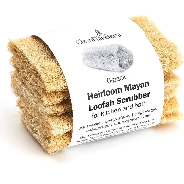 Natural Loofa Scrubber 6 pack (ID 336)