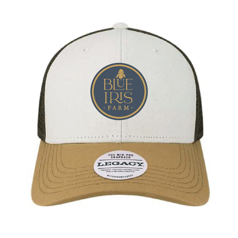Thumbnail: Snapback Trucker Hat - White/Caramel Brown
