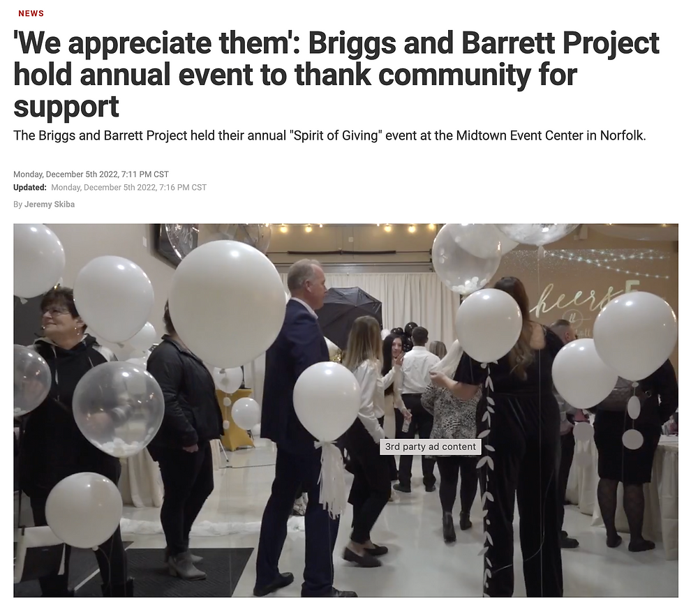 Screen capture of news article