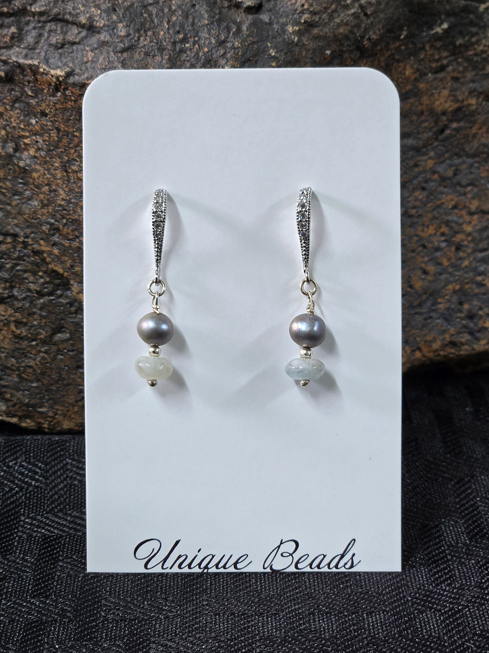Freshwater Pearls , Labradorite , Sterling Silver
