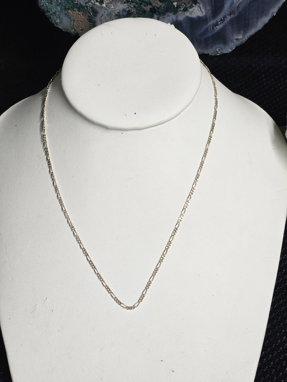Thumbnail: 16 " Figaro Sterling Silver Chain