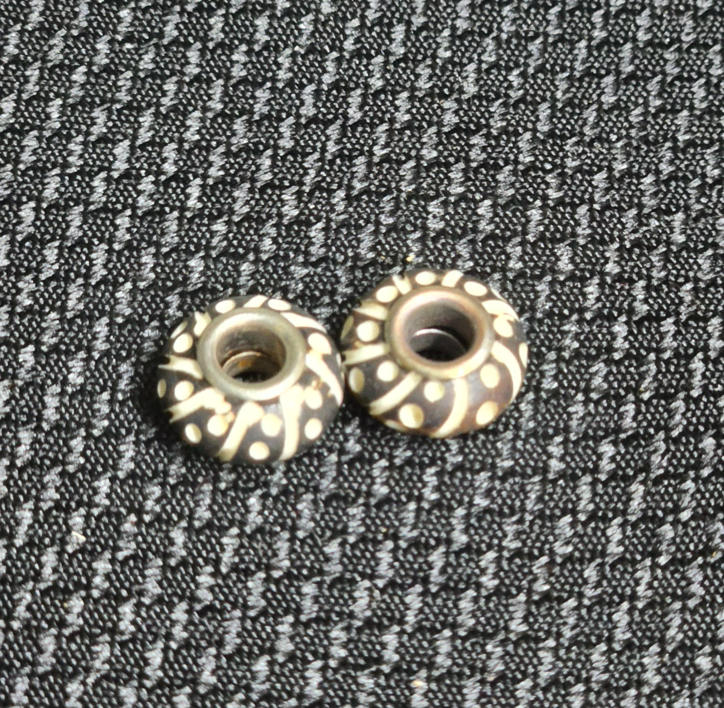 Brownish , Black Bead's , Silver Plated Core