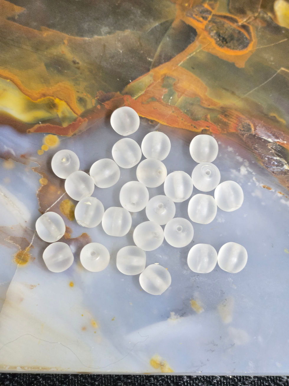 6 mm Frosted Czech Glass Beads