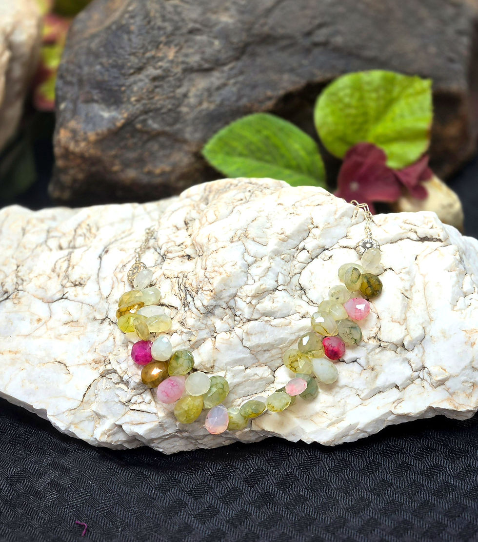 18" Hill Tribe Silver, & Chalcedony Agate, & Sterling Silver