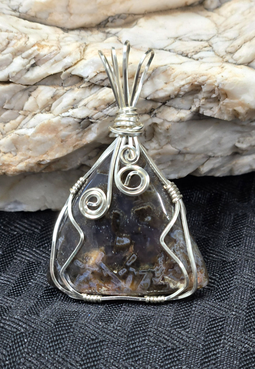 Quartz Pendant , Wire Wrapped