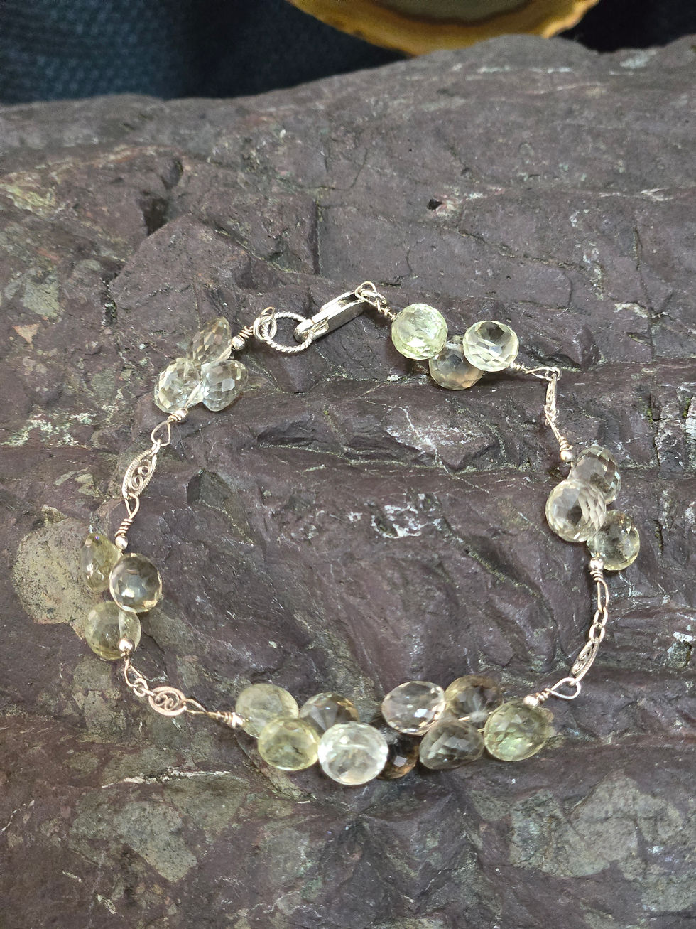 8" Lemon Quartz & Sterling Silver