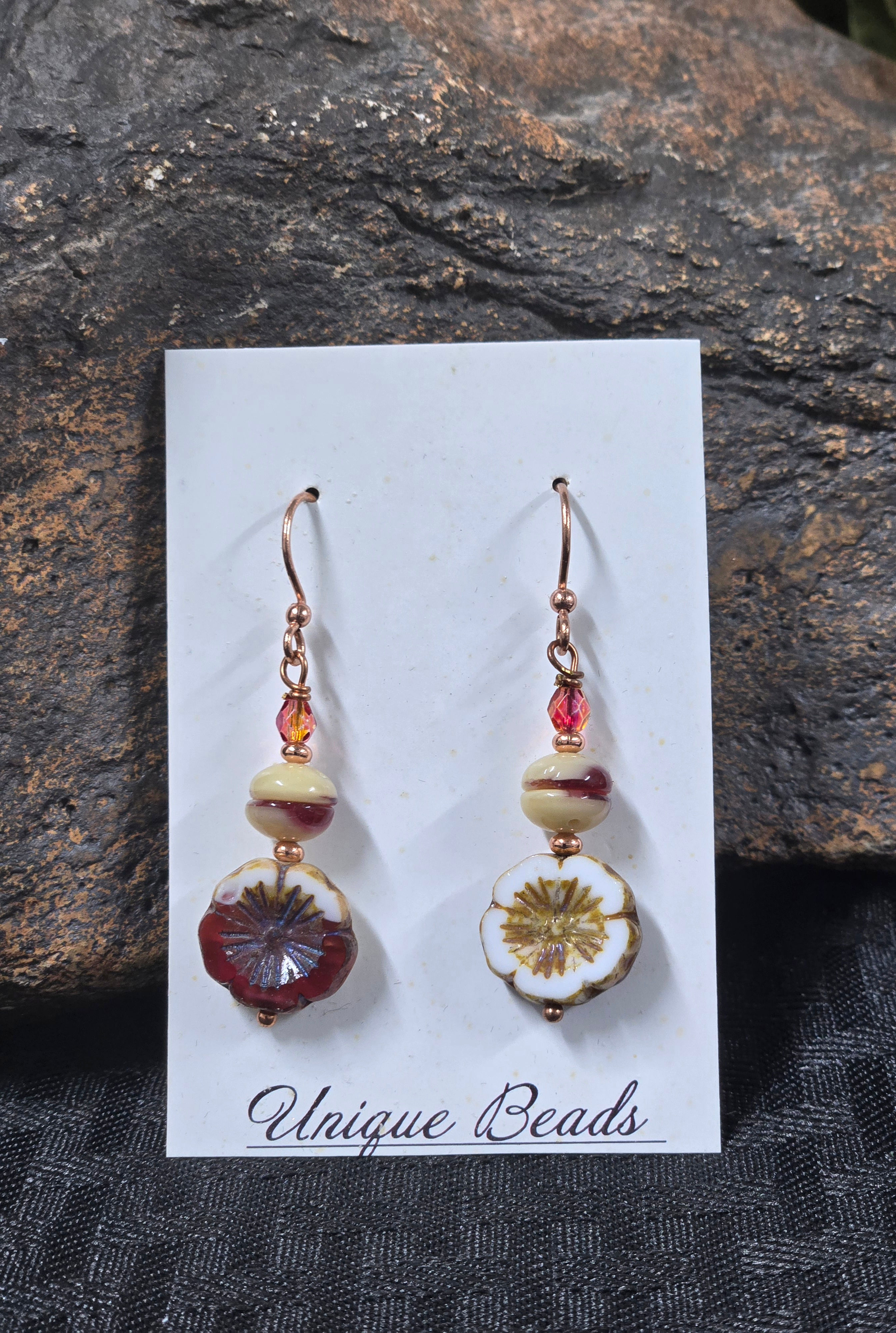 Czech Glass Flowers & Copper