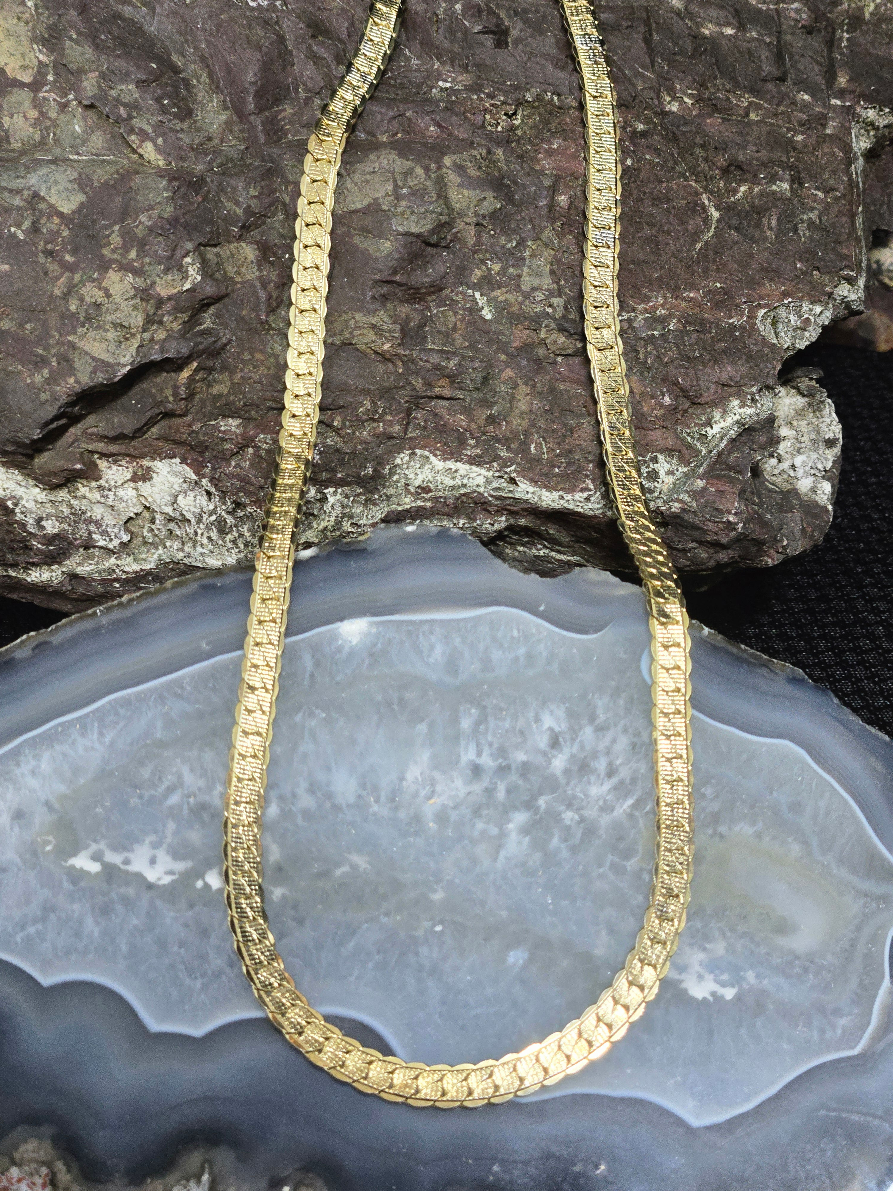 18.5 " Herringbone Chain Gold tone