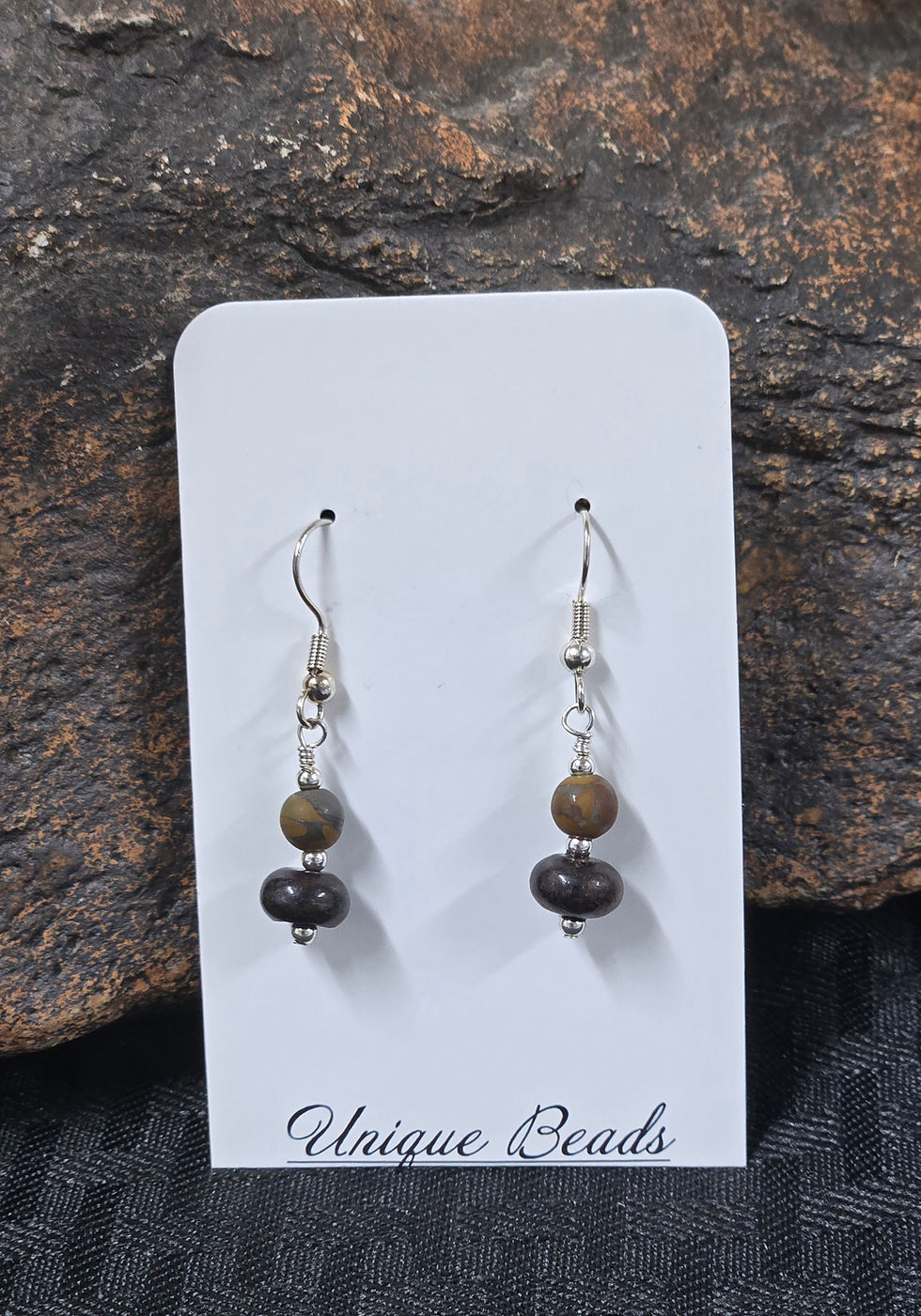 Bronzite & Petrified wood & Silver plated
