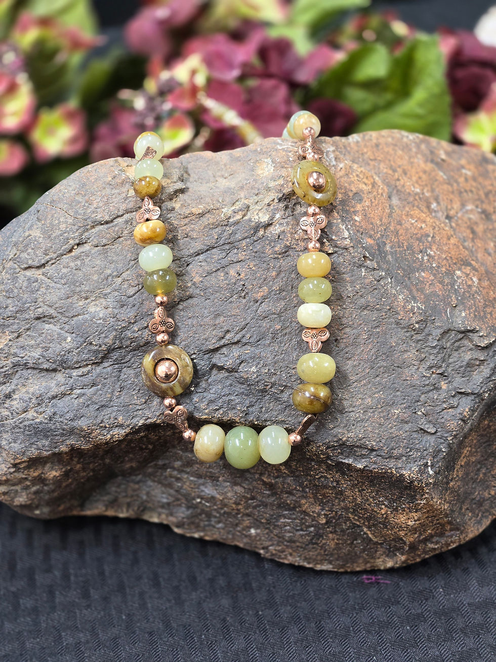 24 " Vintage Jade Graduated, with Copper