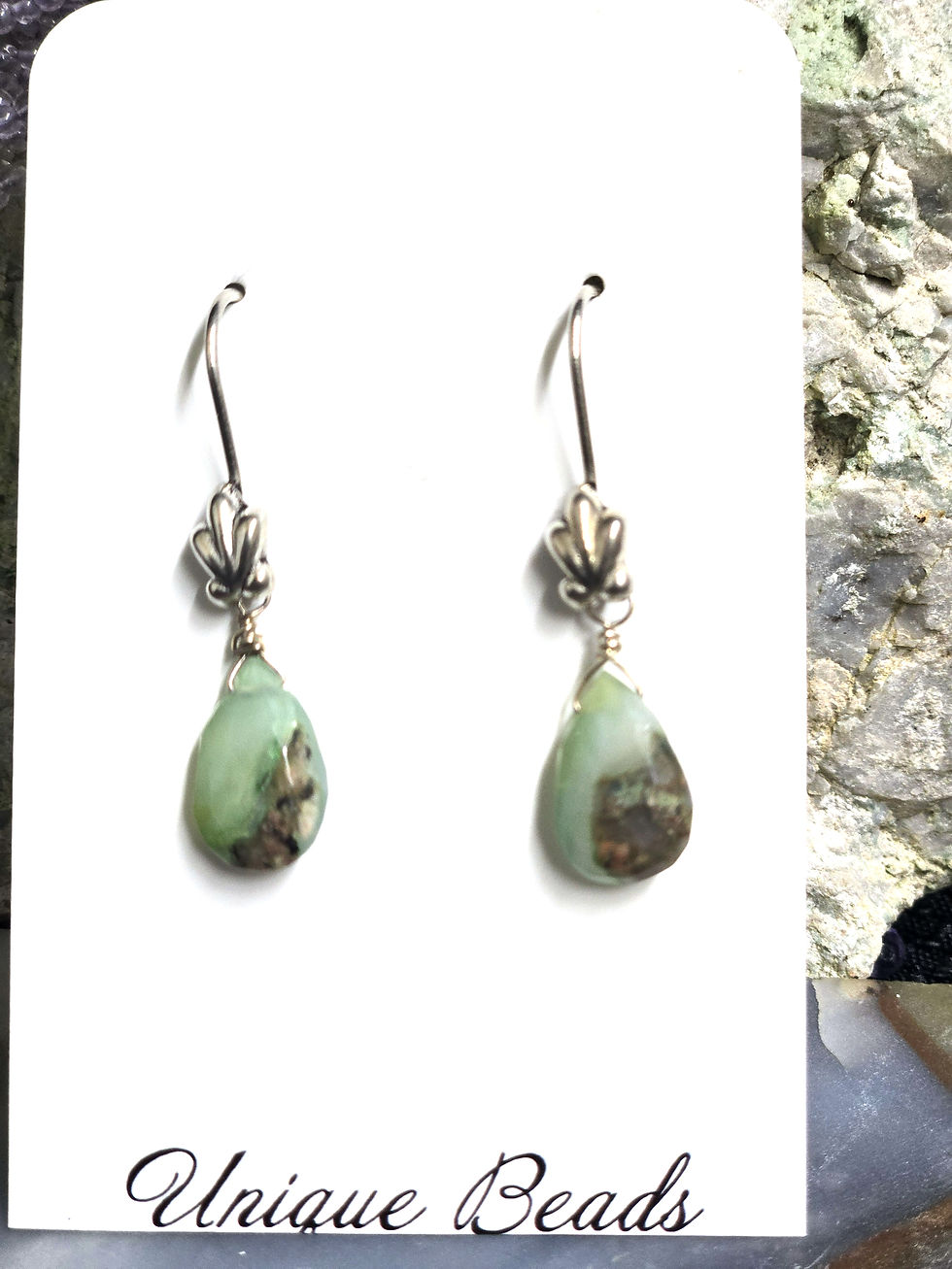 Perurvian Blue Opal & Sterling Silver