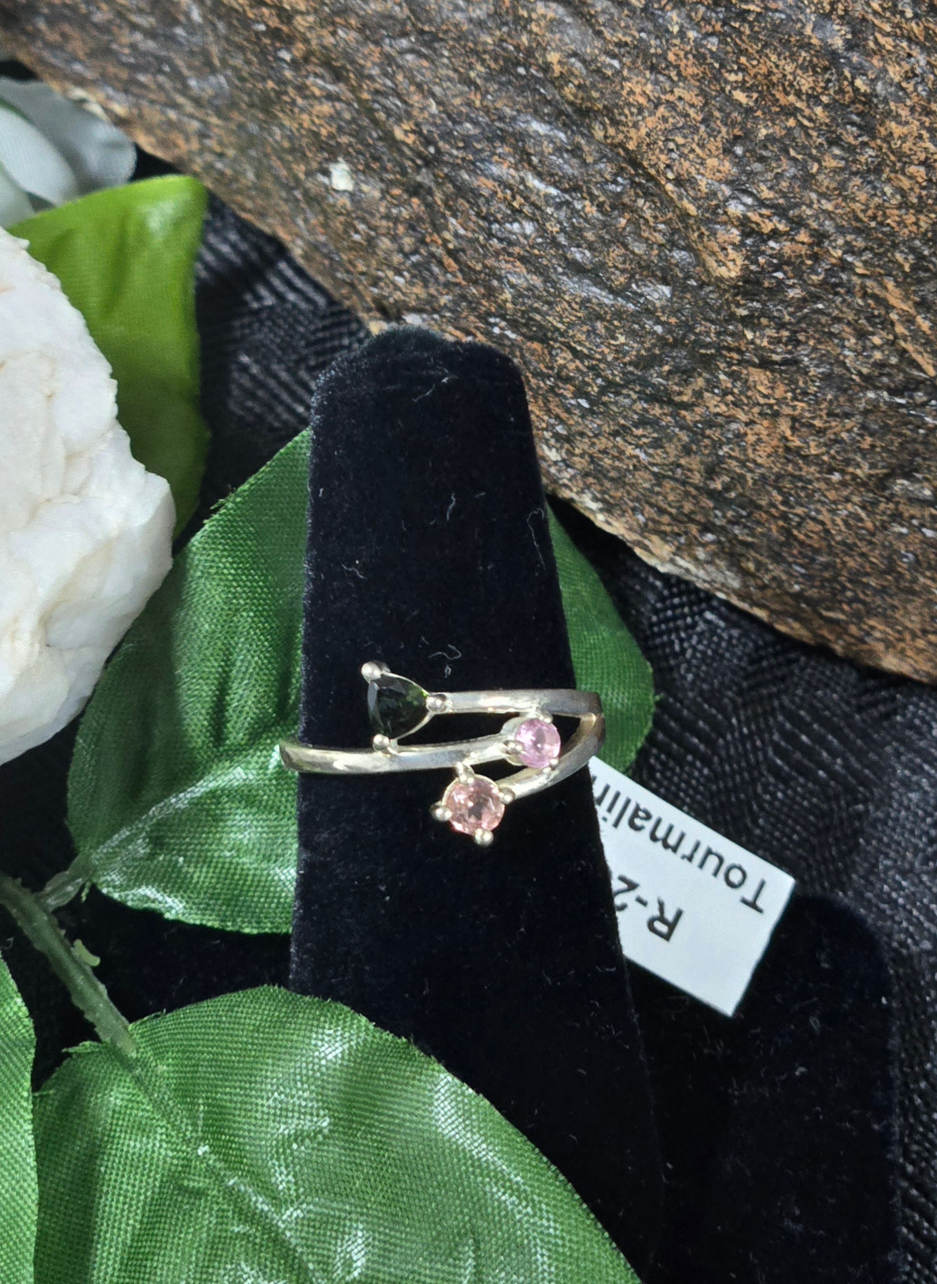 Size 7 Watermelon Tourmaline & Sterling Silver