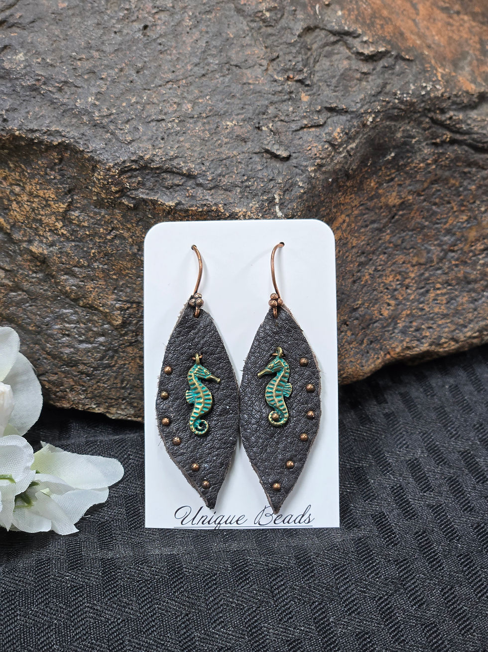 Leather Seahorse & Brass & Copper