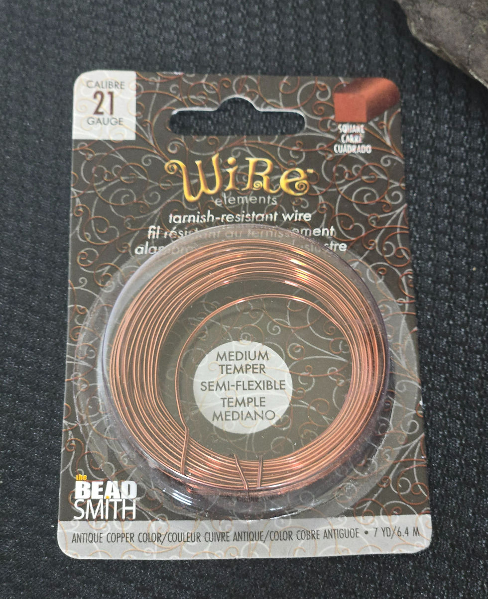 21 Gauge Antique Copper square craft wire