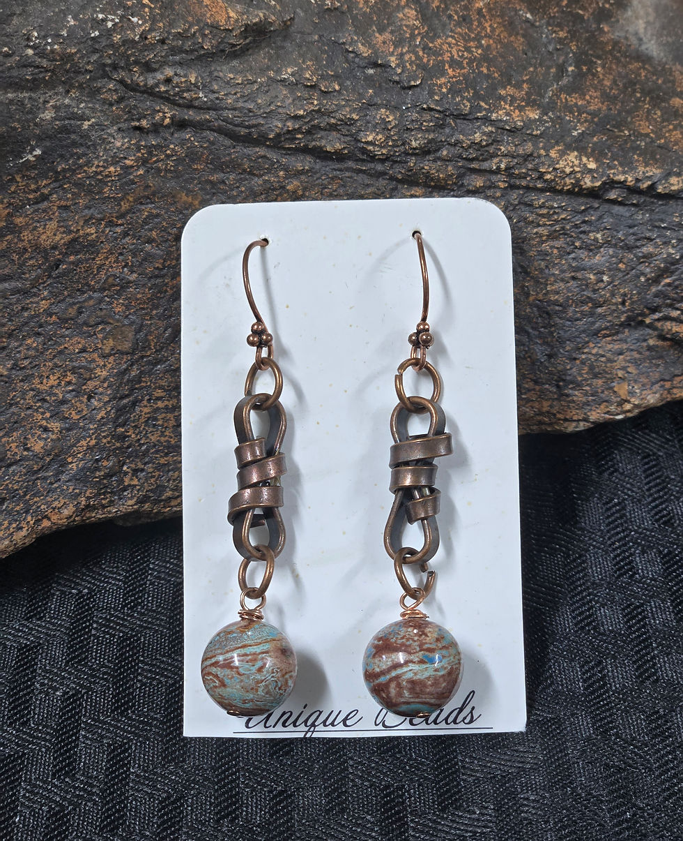 Teal Paisley Jasper & Copper