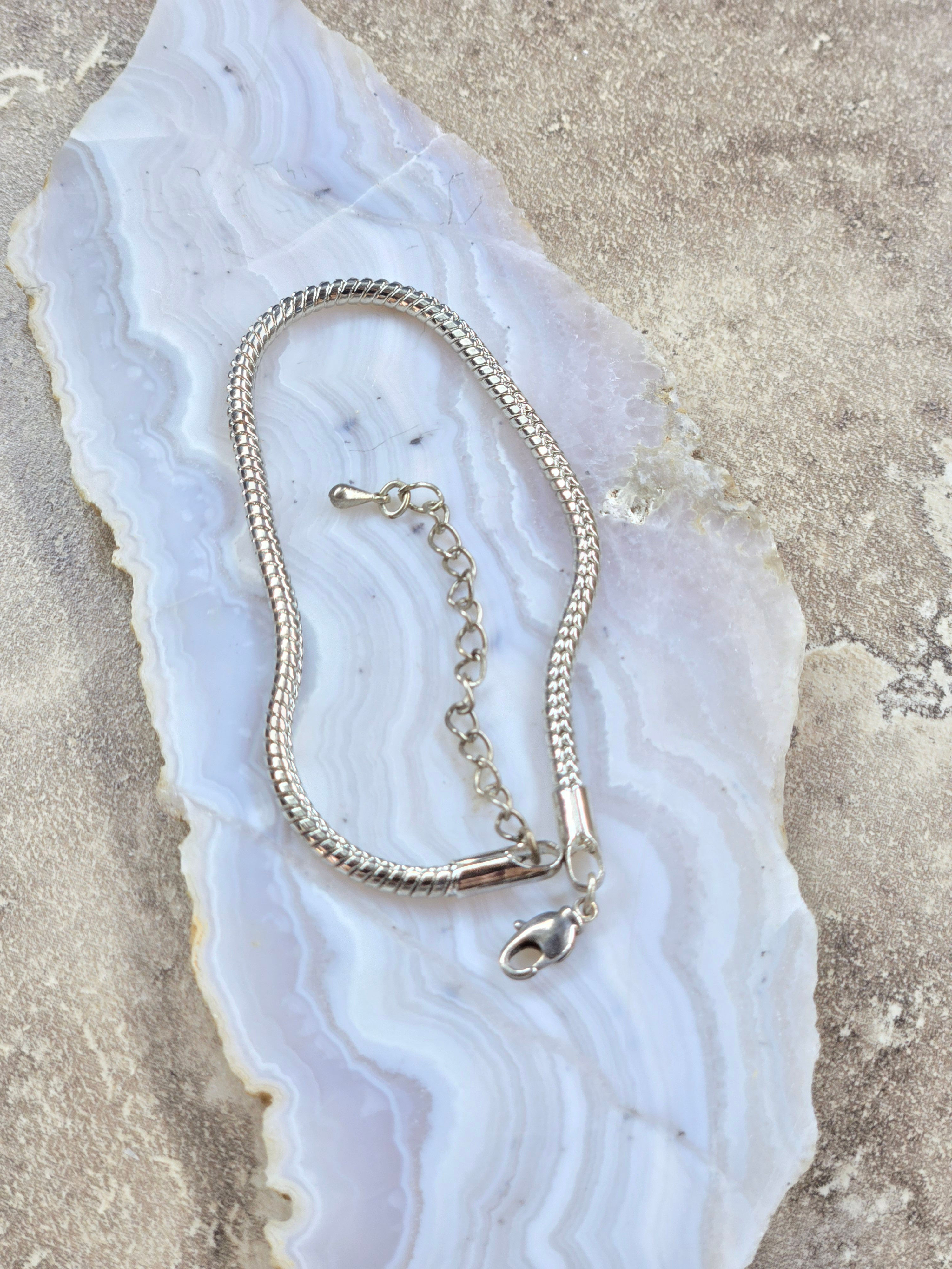 8.5" Snake Chain Bracelet ,With Extender