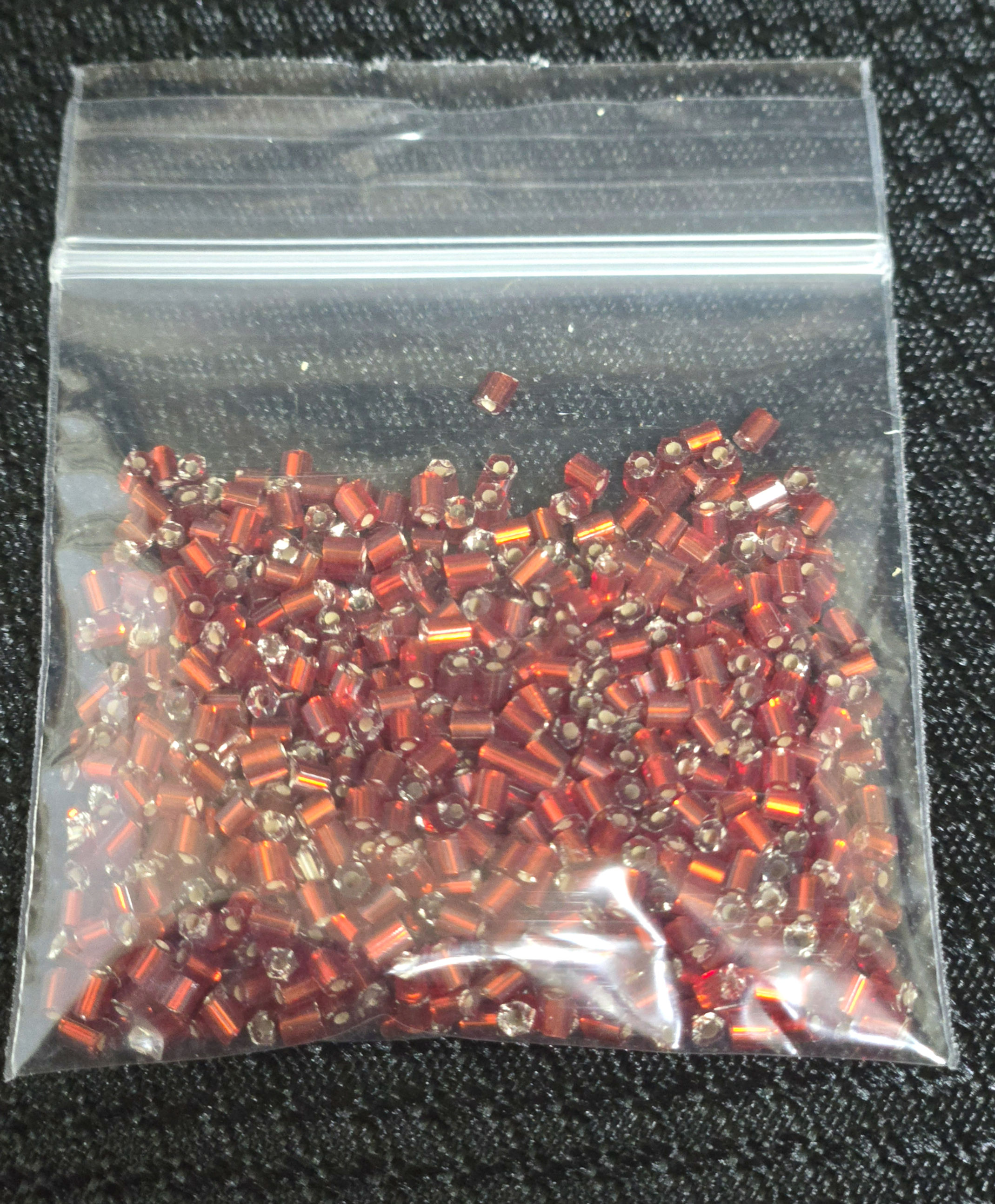 9.5 grams Miyuki dark orange silver lined bugle beads9.90