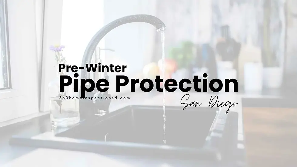 San Diego inland and mountain homes freeze pipes every winter. 5 steps to protect your plumbing before the first frost, plus what a plumbing inspection catches.