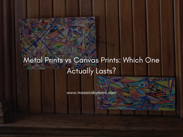 Metal prints vs canvas prints, compared across durability, color, longevity, and cost. Find out which format is right for your space and art in 2026.