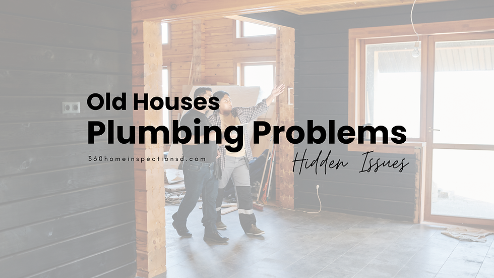 Why do old houses have so many plumbing problems? Learn about galvanized pipes, cast iron drains, polybutylene, and what inspectors find in older homes.