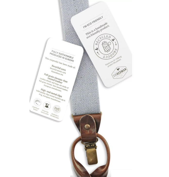 Miniature : Bretelles - gris - en matiériaux recyclés