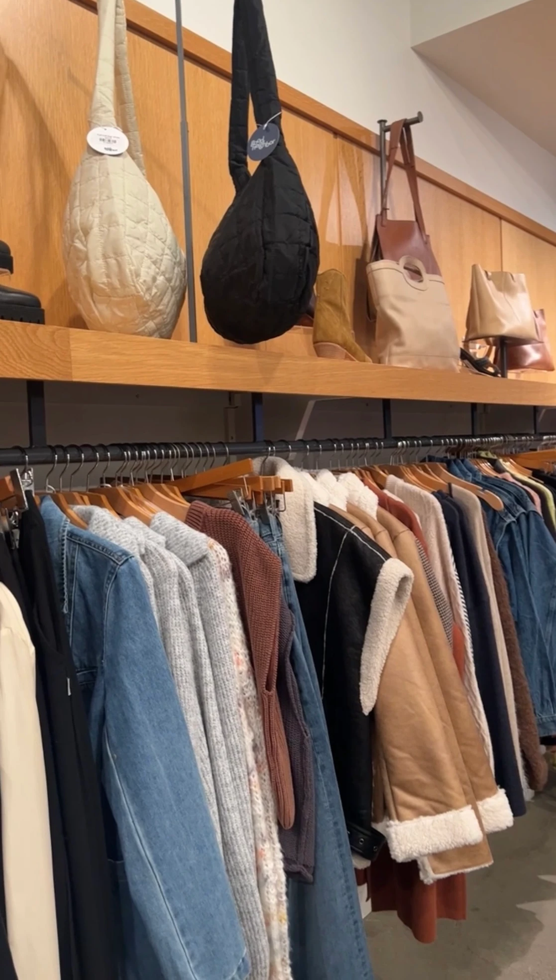 Good Neighbor fall collection: denim, fur, knit, totes, hand bags, leather