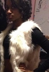 Starr in a faux fur vest from missguided