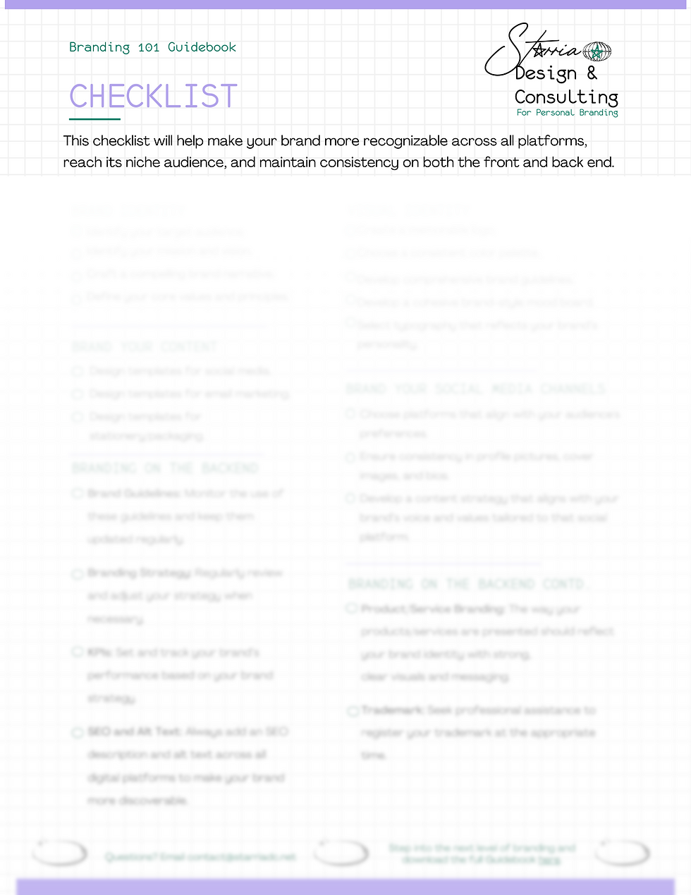 Thumbnail: Starria Design and Consulting - Branding 101 Checklist