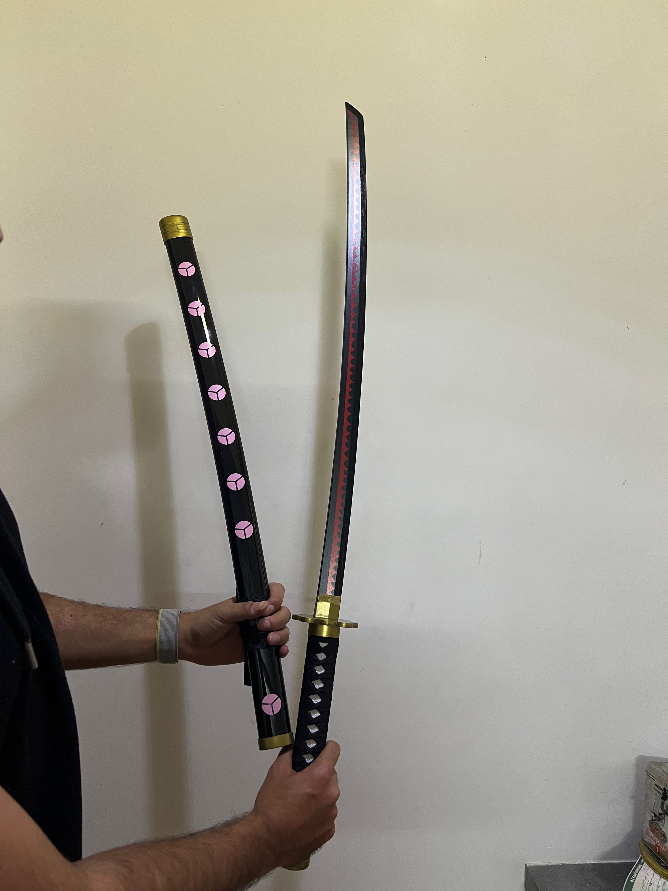 Zoro sword with stand wooden material  (No COD available)