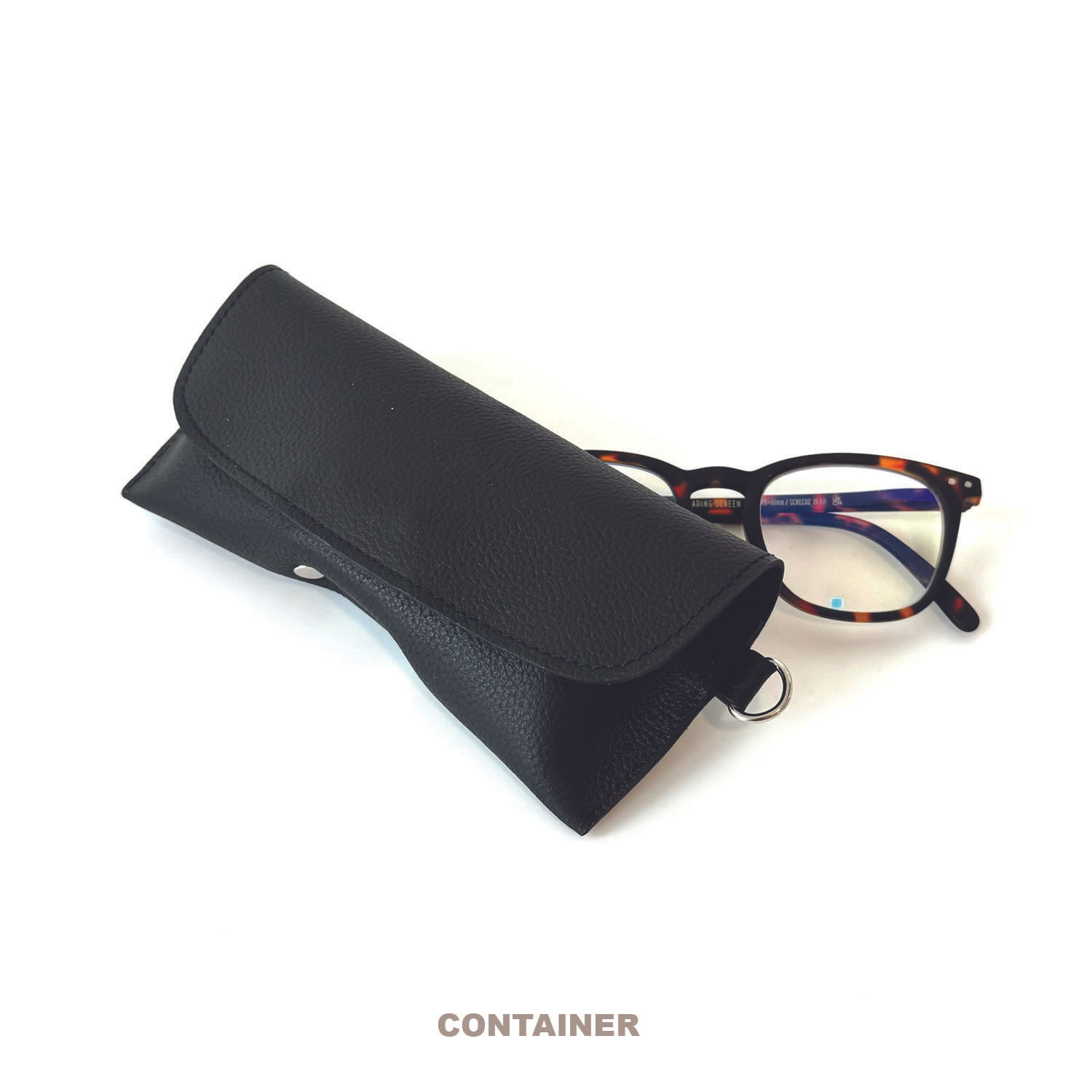 Glasses Leather Case D Black